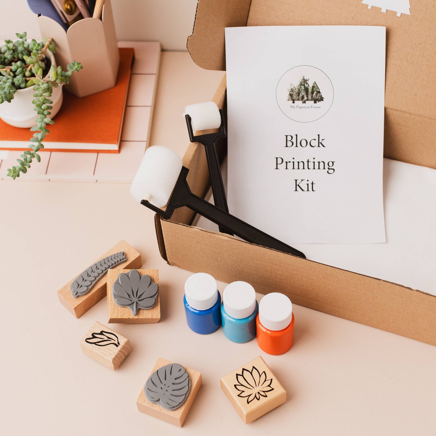 Textile DIY kit, block printing kit