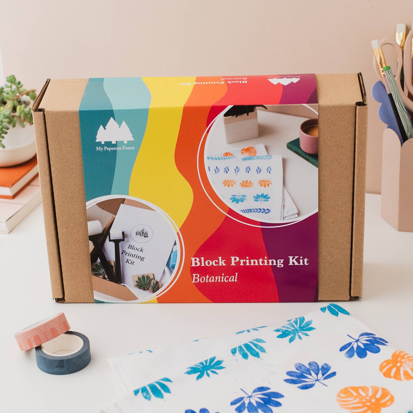 Textile DIY kit, block printing kit