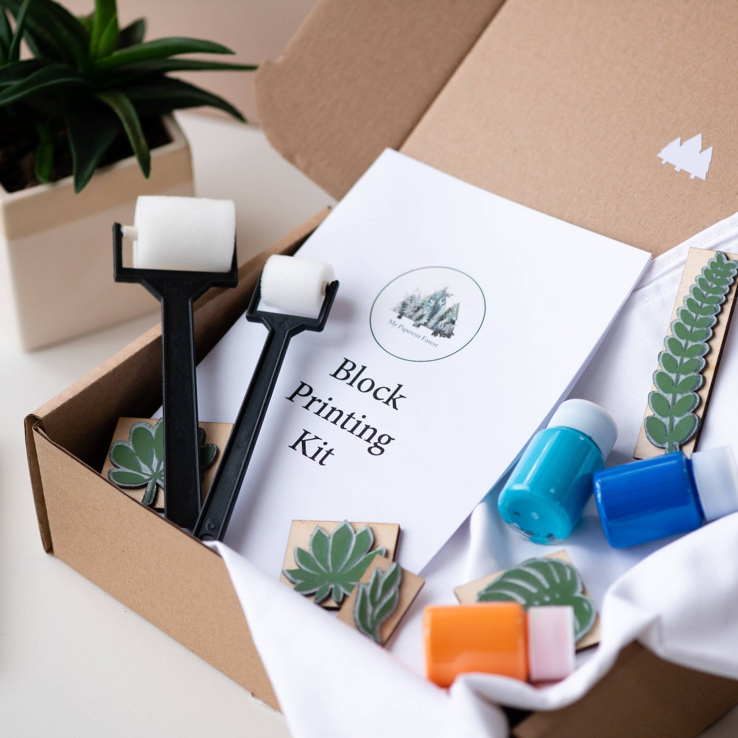 Textile DIY kit, block printing kit