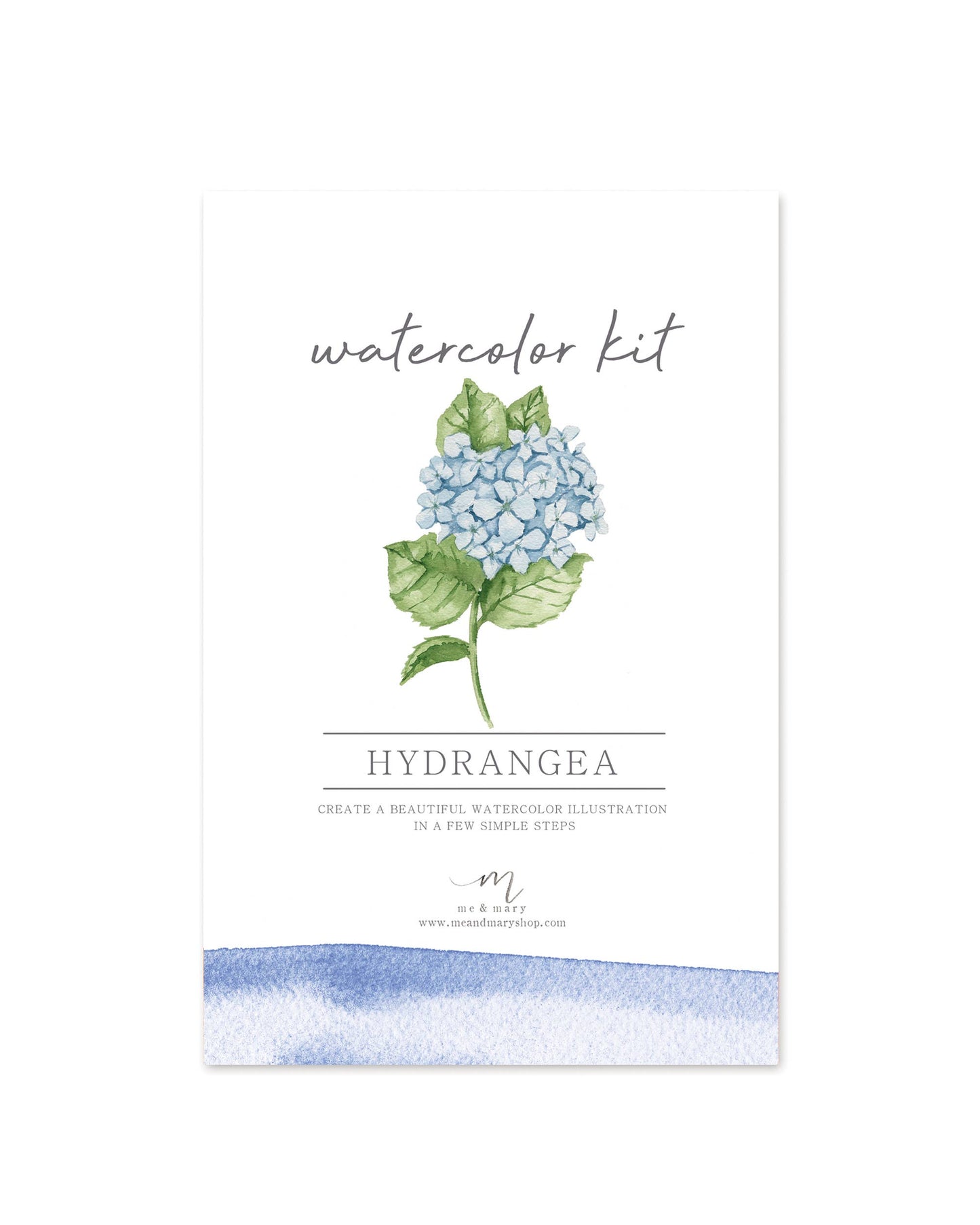 Watercolor Kit - Blue Hydrangea