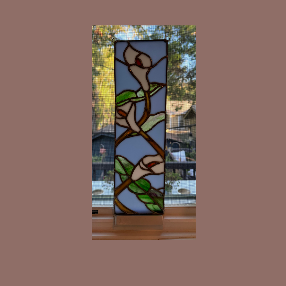 Iris Stained Glass $65