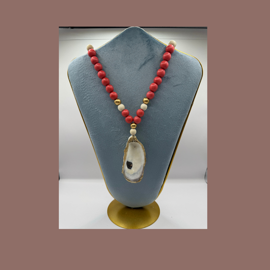 Handmade Bead Oyster Necklace