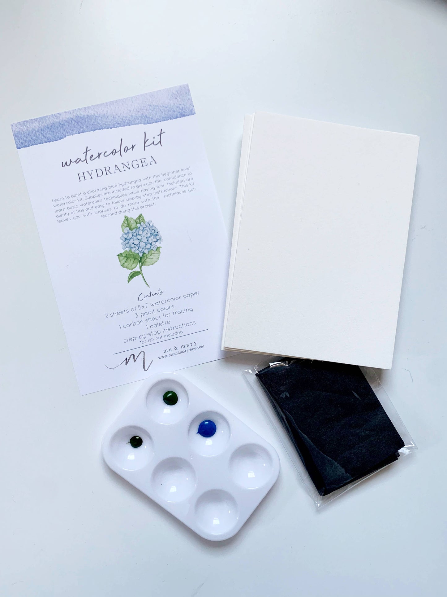 Watercolor Kit - Blue Hydrangea