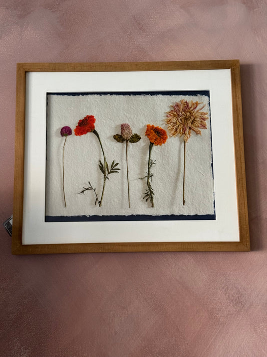 Late Summer Flowers #2 Print Wood Frame