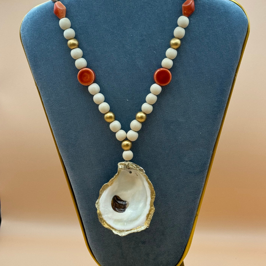 Handmade Bead Oyster Necklace