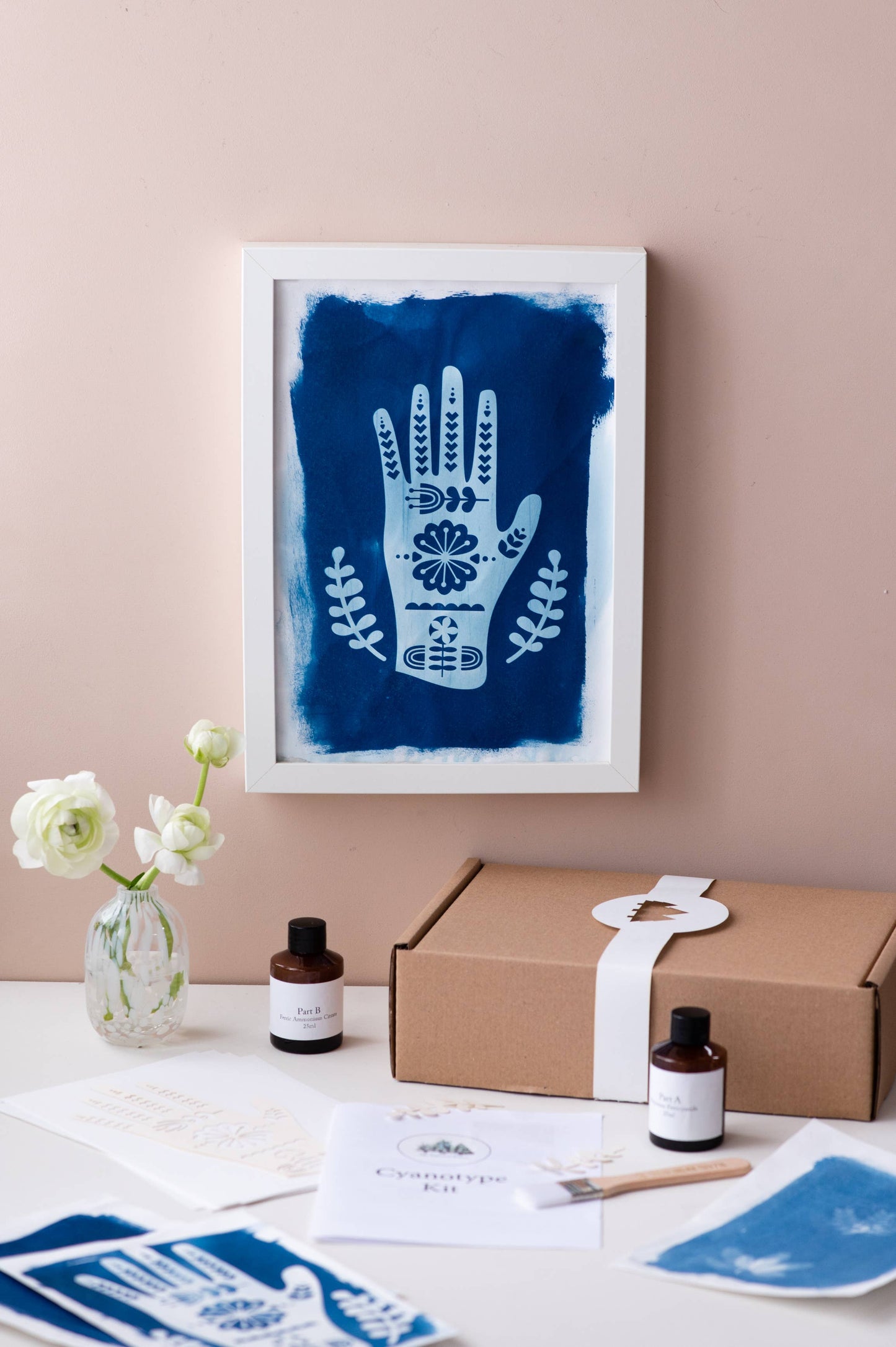 Cyanotype Kit, DIY sun printing, botanical solar printing